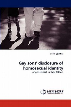 portada gay sons' disclosure of homosexual identity (en Inglés)