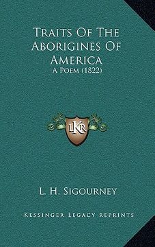 portada traits of the aborigines of america: a poem (1822) (in English)