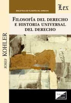 portada Filosofia del Derecho e Historia Universal del Derecho (in Spanish)
