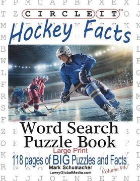 portada Circle It, Ice Hockey Facts, Large Print, Word Search, Puzzle Book