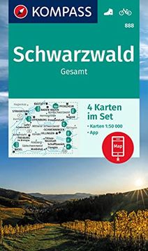 portada Kompass Wanderkarten-Set 888 Schwarzwald Gesamt (4 Karten) 1: 50. 000 (en Alemán)