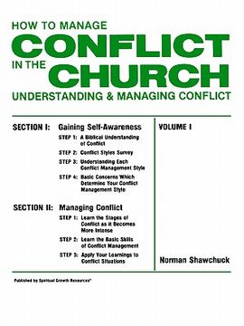 portada how to manage conflict in the church, understanding & managing conflict volume i (en Inglés)