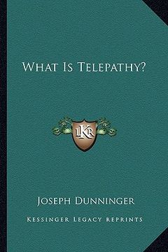 portada what is telepathy? (en Inglés)