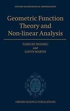portada Geometric Function Theory and Non-Linear Analysis (en Inglés)