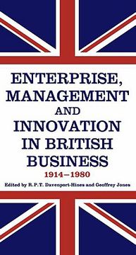 portada enterprise, management and innovation in british business, 1914-80 (en Inglés)