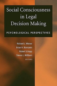 portada social consciousness in legal decision making: psychological perspectives (en Inglés)