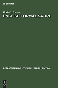 portada English Formal Satire (de Proprietatibus Litterarum. Series Practica) (en Inglés)