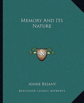 portada memory and its nature