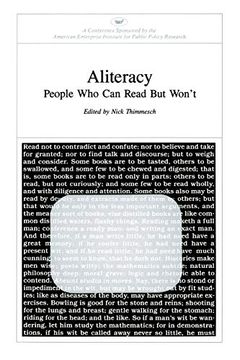 portada Aliteracy: People who can Read but Won't (Aei Symposia 83C) (en Inglés)
