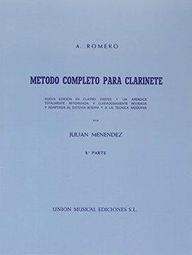 portada Romero Metodo Completo Para Clarinete (Menendez): Pt. 3