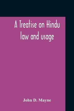 portada A Treatise On Hindu Law And Usage (en Inglés)