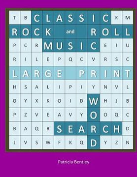 portada Classic Rock and Roll Music Large Print Word Search (en Inglés)