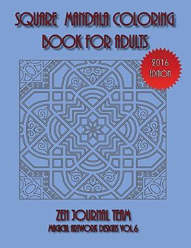 portada Square Mandala Coloring Book For Adults