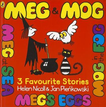 portada meg & mog: 3 favourite stories (in English)