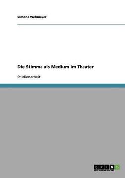 portada Die Stimme als Medium im Theater (German Edition)