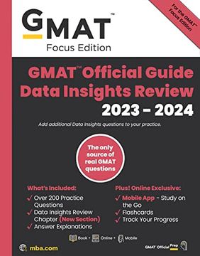 portada Gmat Official Guide Data Insights Review 2023-2024, Focus Edition: Includes Book + Online Question Bank + Digital Flashcards + Mobile app (in English)