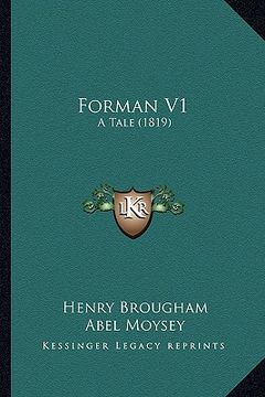 portada forman v1: a tale (1819) (en Inglés)