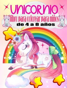 portada Unicornio libro para Colorear para de 4 a 8 Años: Un bonito cuaderno de actividades para niños y niñas (edición es)