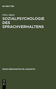portada Sozialpsychologie des Sprachverhaltens (en Alemán)