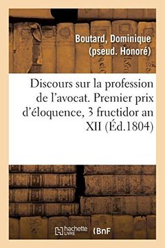 portada Discours sur la Profession de L'avocat (Sciences Sociales) (en Francés)