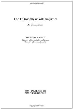 portada The Philosophy of William James: An Introduction (en Inglés)