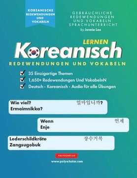 portada Koreanisch Lernen Redewendungen Und Vokabeln: Ein einfaches Lernbuch für Anfänger und Fortgeschrittene, die mit dem Hangul-Alphabet lesen und sprechen (in German)