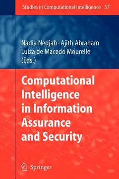 portada computational intelligence in information assurance and security (en Inglés)