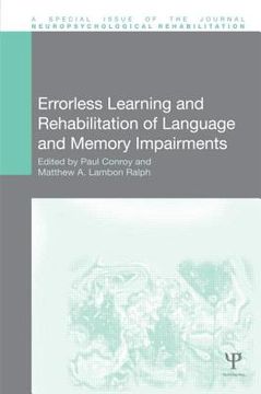 portada Errorless Learning and Rehabilitation of Language and Memory Impairments (in English)