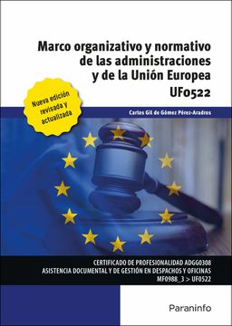 portada Marco Organizativo y Normativo de las Administraciones Públicas y de la Unión Europea (in Spanish)