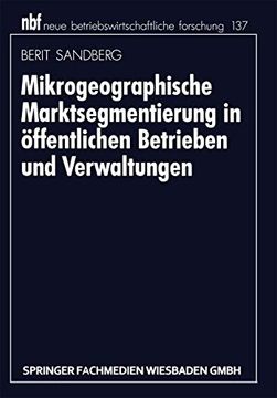 portada Mikrogeographische Marktsegmentierung in Öffentlichen Betrieben und Verwaltungen (en Alemán)