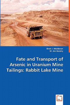 portada fate and transport of arsenic in uranium mine tailings (en Inglés)
