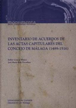 portada inventario de acuerdos de las actas capitulares del concejo de málaga (1489-1516)