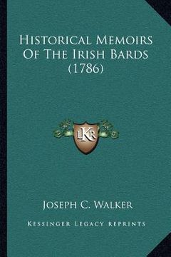 portada historical memoirs of the irish bards (1786) (en Inglés)