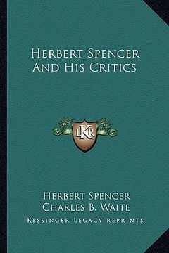 portada herbert spencer and his critics (en Inglés)