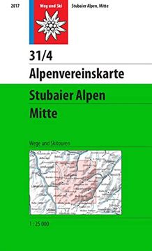portada Dav Alpenvereinskarte 31/4 Stubaier Alpen, Mitte 1: 25 000 (en Alemán)