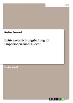 portada Existenzvernichtungshaftung im Einpersonen-GmbH-Recht (German Edition)