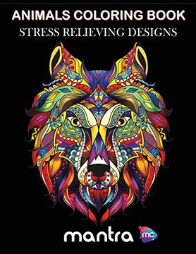 portada Animals Coloring Book: Coloring Book for Adults: Beautiful Designs for Stress Relief, Creativity, and Relaxation (en Inglés)