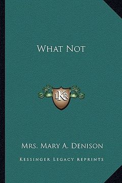 portada what not (in English)