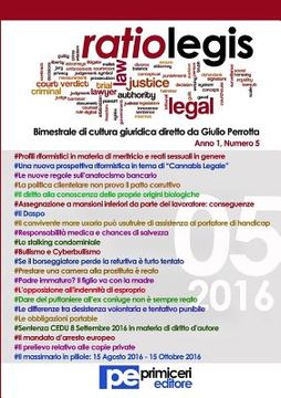 portada Ratio Legis (Numero 5, Anno 2016) (in Italian)