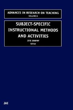 portada subject-specific instructional methods and activities (en Inglés)
