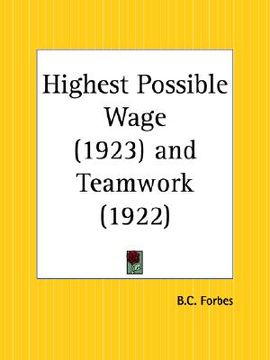 portada highest possible wage and teamwork (in English)
