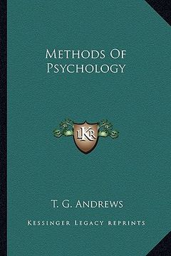 portada methods of psychology (en Inglés)