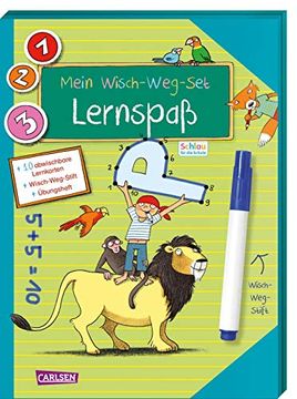 portada Schlau für die Schule: Mein Wisch-Weg-Set: Lernspaß: 10 Abwischbare Lernkarten, Wisch-Weg-Stift und Übungsheft (en Alemán)
