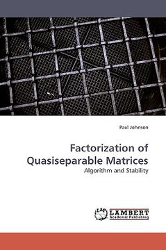 portada factorization of quasiseparable matrices (en Inglés)