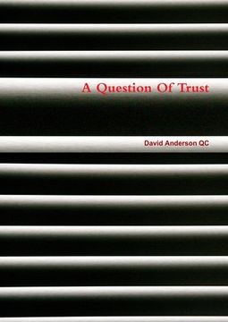 portada A Question Of Trust (en Inglés)