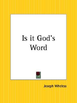 portada is it god's word (en Inglés)
