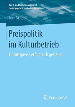 portada Preispolitik im Kulturbetrieb: Eintrittspreise Erfolgreich Gestalten (in German)