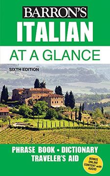 portada Italian at a Glance: Foreign Language Phras & Dictionary (Barron's Foreign Language Guides) (en Inglés)