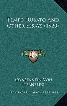 portada tempo rubato and other essays (1920) (en Inglés)
