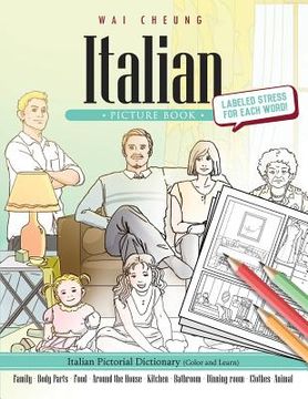 portada Italian Picture Book: Italian Pictorial Dictionary (Color and Learn) (en Inglés)